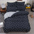 Skandinavischer Bettbezug mit schwarzen Sechsecken
