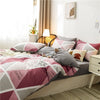Rosa und grauer skandinavischer Trend-Bettbezug