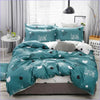 Türkisblauer Bettbezug mit Katzenkopf