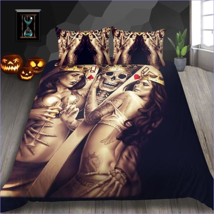 Sexy Totenkopf-Bettbezug
