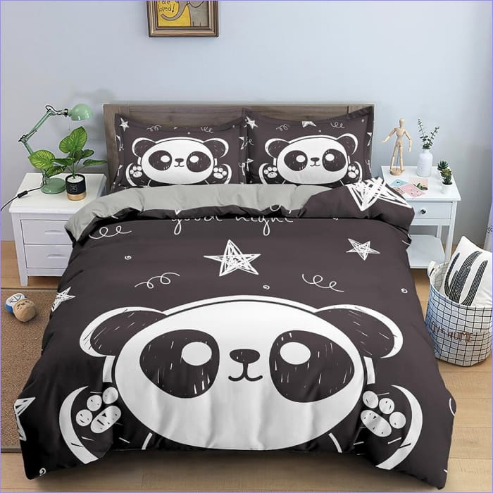 Panda-Kopf-Bettbezug