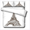 Eiffelturm-Bettbezug für 1 Person