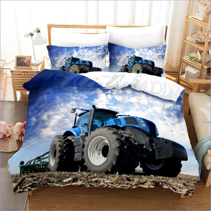 Pflügender Traktor-Bettbezug