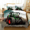 Grüner Massey-Traktor-Bettbezug
