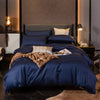 Bettbezug, einfarbig, 100 % Baumwolle, Marineblau