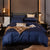 Bettbezug, einfarbig, 100 % Baumwolle, Marineblau