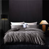 Einfarbiger Bettbezug aus 100 % Baumwolle, dunkelgrau