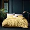 Einfarbiger Bettbezug aus 100 % Baumwolle, Gelb