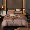Einfarbiger Bettbezug aus 100 % Baumwolle, braun