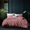 Einfarbiger Bettbezug aus 100 % Baumwolle in Puderrosa