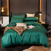 Einfarbiger Bettbezug aus 100 % Baumwolle in Entengrün