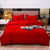 Einfarbiger Bettbezug aus rotem Polycotton