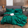 Einfarbiger Bettbezug aus Polycotton in Tannengrün