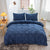 Einfarbiger Bettbezug mit Quetschfalten, Enteneiblau
