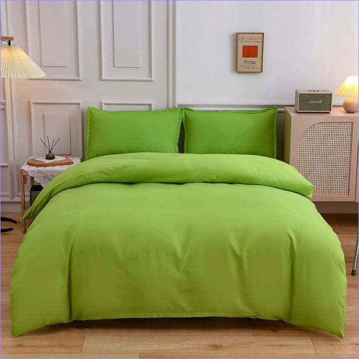 Hellgrüner Bettbezug