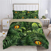 Grüner Bettbezug mit Dino-Auge