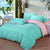 Grüner und rosa Bettbezug