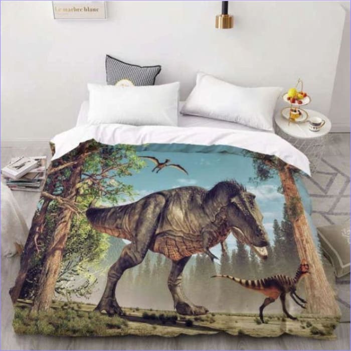 Realistischer Dinosaurier-Jungen-Bettbezug