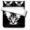 Schwarz-weißer Kätzchen-Bettbezug