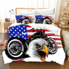 Vintage-Bettgarnitur mit amerikanischer Flagge
